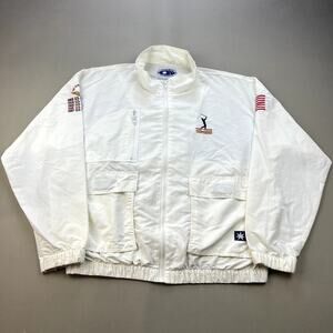 Vintage The Olympic Club Golf Jacket Adult Large White US Open PGA The Tour 90s